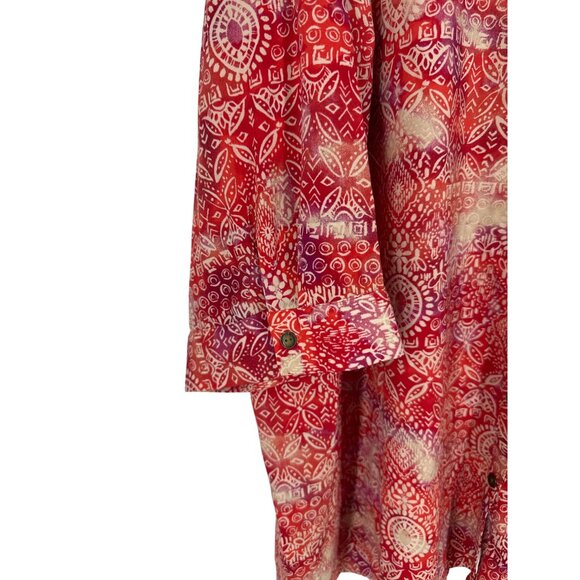 Catherines Womens Button-Down 3/4 Sleeve Relaxed Fit Blouse Size 4X - Picture 3 of 9